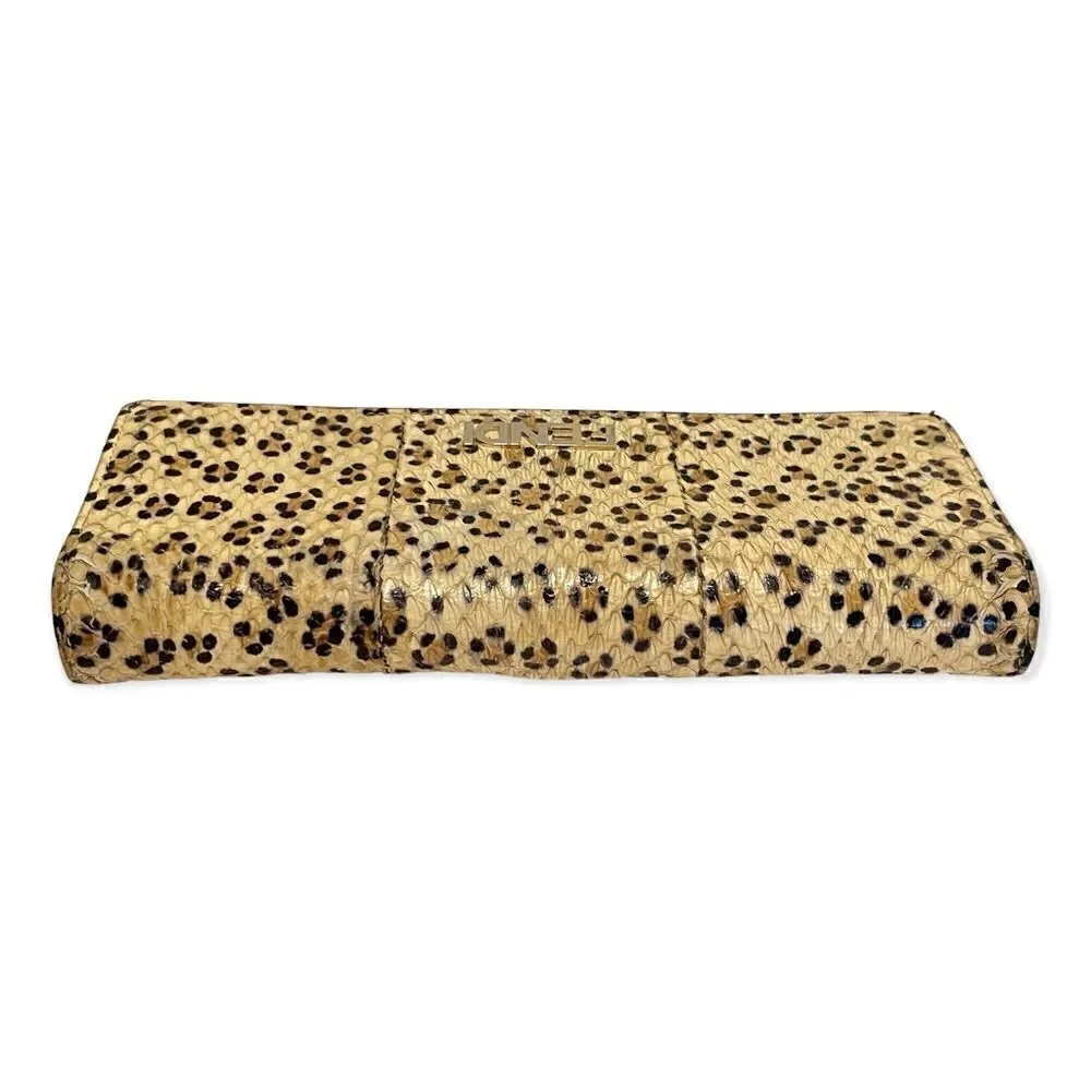 Vintage Fendi Python with Leopard Print Long Wallet - Picture 7 of 15